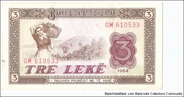 3 Leke(1964) Banknote