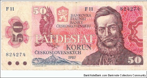 50 Korun(Czechoslovakia 1987) Banknote