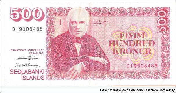 500 Kronur Banknote