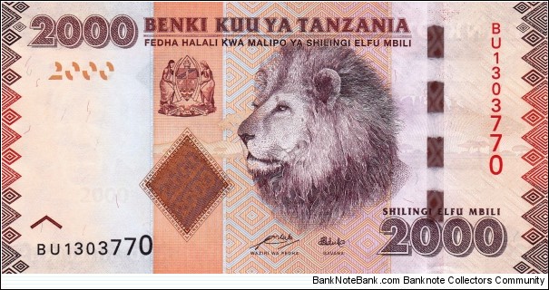 Tanzania 2000 schillings 2010 Banknote