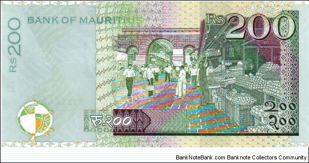 Banknote from Mauritius year 2010