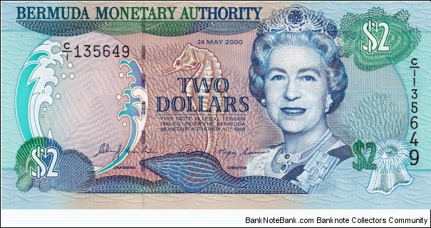 Bermuda 2$ 2000 Banknote