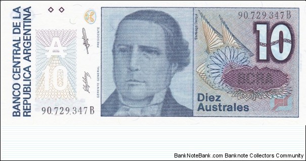 Argentina 10 australes 1985-1989 Banknote