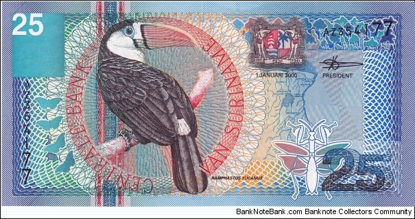 Suriname 25 gulden 2000 Banknote