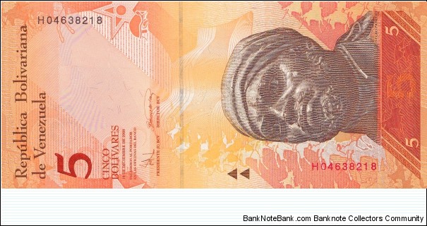 Venezuela 5 bolívares 2008 Banknote