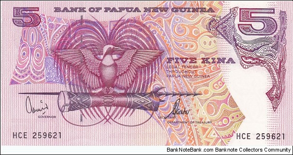 Papua New Guinea 5 kina 1992-2000 Banknote