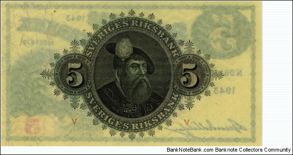 Banknote from Sweden year 1943