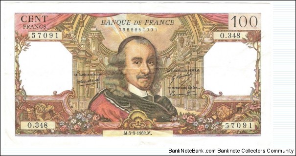 100 Francs(1968) Banknote