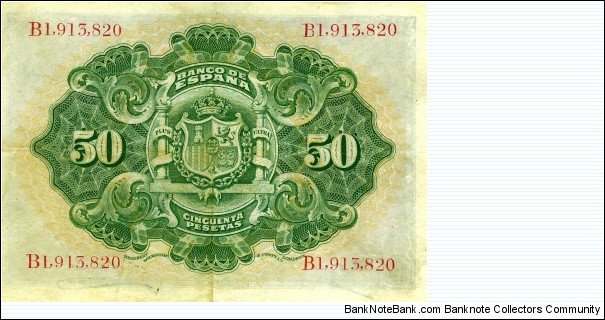 Banknote from Spain year 1906