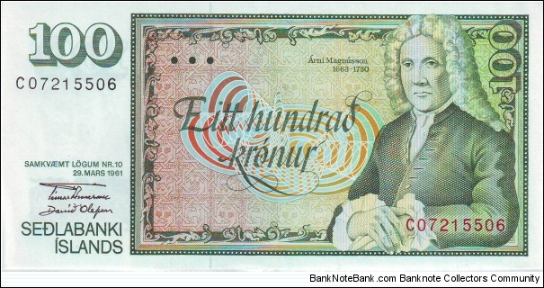  100 Kronur Banknote