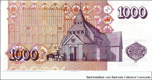 Banknote from Iceland year 2001