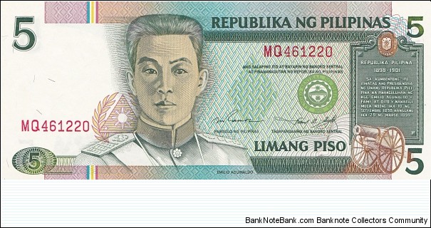 Philippines 5 piso 1993 Banknote