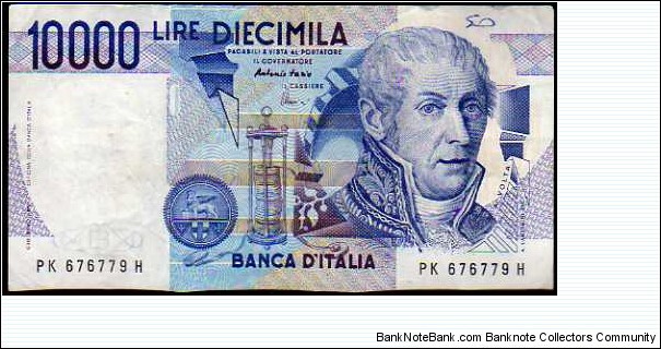 10'000 Lire__
pk# 112 d__
sign. Fazio/Amici__
03.09.1984__
series: PK 676779 H Banknote