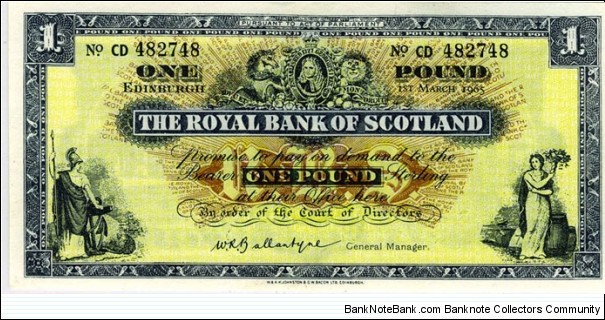 1 Pound : Royal Bank of Scotland Banknote