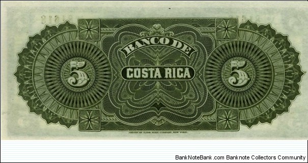 Banknote from Costa Rica year 1891