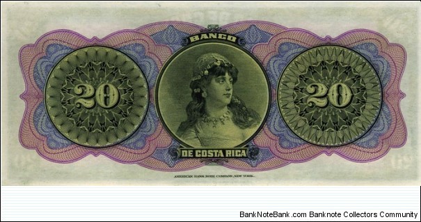 Banknote from Costa Rica year 1891