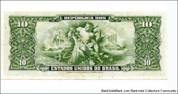 Banknote from Brazil year 1956