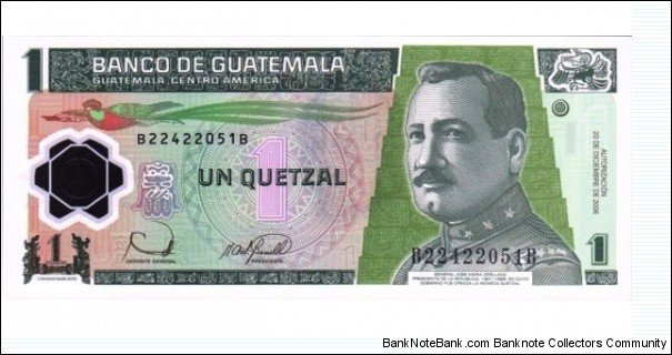 Guatemala 1 Quetzal 2006 P-109 Banknote