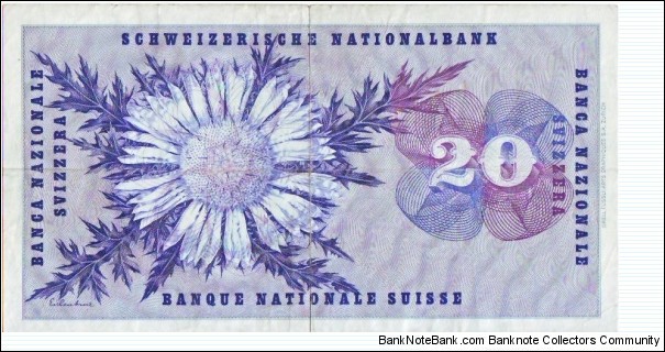 Banknote from Switzerland year 1976