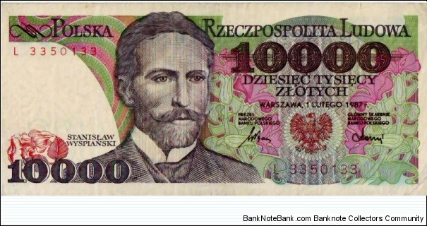 10000 Zlotych Banknote