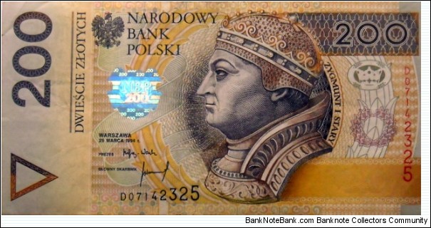 200 złotych
DO 7142325 Banknote
