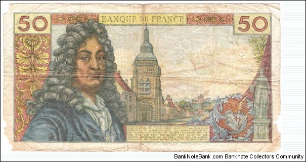 Banknote from France year 1971