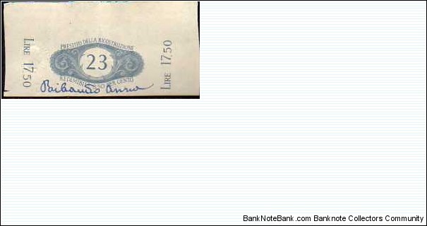 Banknote from Italy year 1946