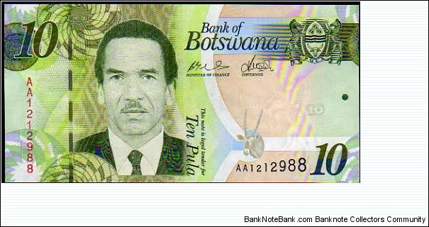 10 Pula__
pk# 30 Banknote