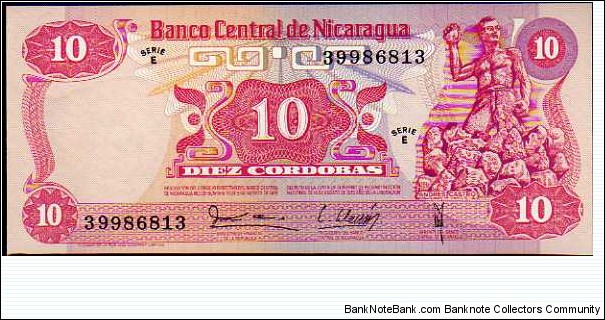 10 Córdobas__
pk# 134__
D. 16.08.1979 Banknote