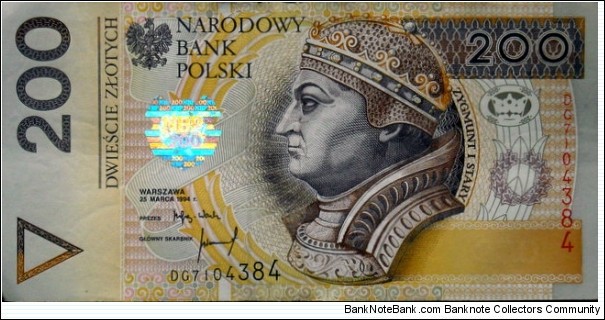 200 złotych - Poland
DG7104384 Banknote