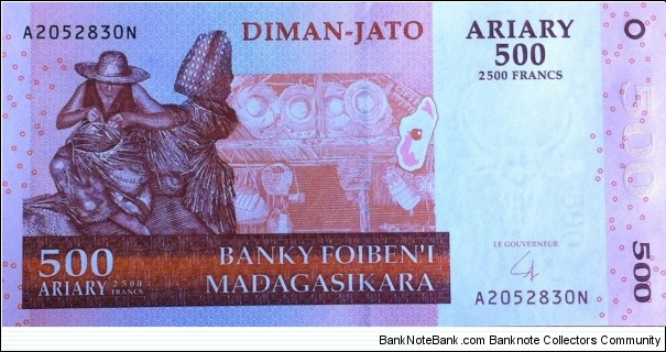 Madagascar 500 Ariary Banknote