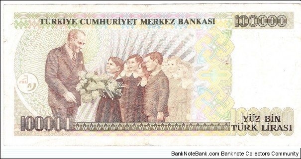 Banknote from Turkey year 1991