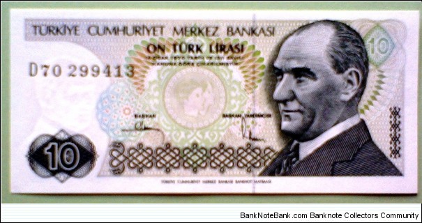 10 Türk Lirası, Türkiye Cumhuriyet Merkez Bankası; 
Pres. Mustafa Kemal Atatürk / President Mustafa Kemal Atatürk, children Banknote