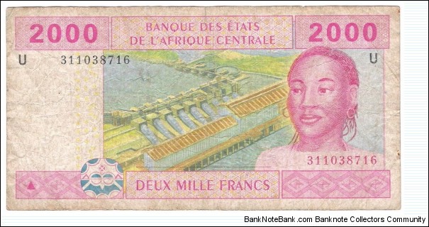 2000 Francs(Cameroon 2002) Banknote