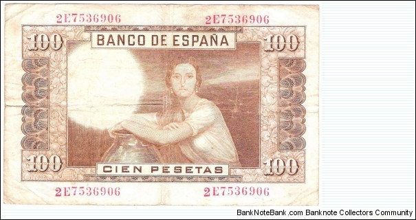 Banknote from Spain year 1953