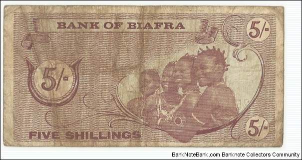Banknote from Biafra year 1967