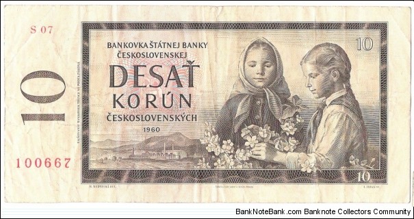 10 Korun(Czechoslovakia 1960)  Banknote
