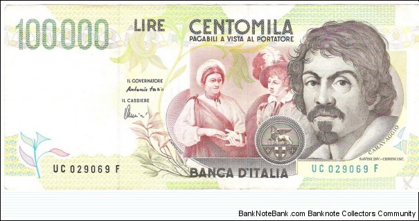 100.000 Lire Banknote