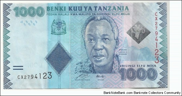 Tanzania 1000 Shilingi ND(2010) Banknote