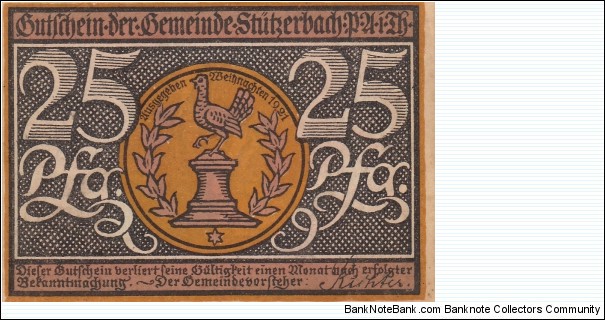 Notgeld 25 Pfennig Banknote