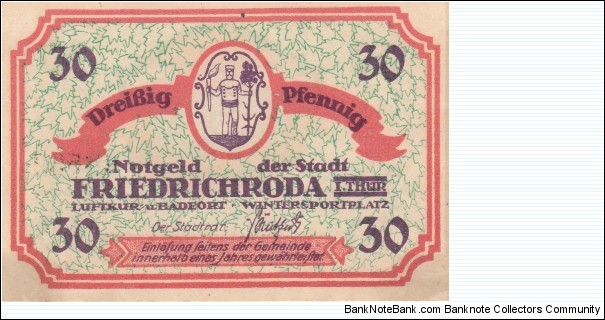Notgeld 30 Pfennig Banknote
