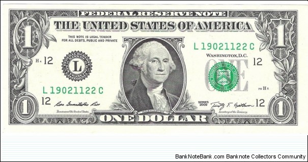 1 Dollar(San Francisco/ California-2009) Banknote