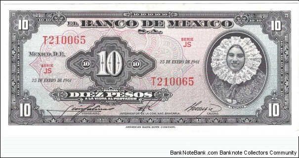 10 Pesos(1961) Banknote