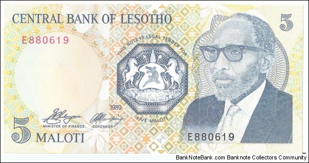 5 Maloti(1989) Banknote