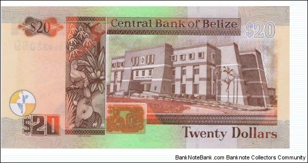 Banknote from Belize year 2012