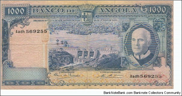 Banknote from Angola year 1926