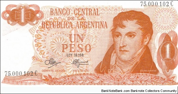 1 Peso note - 1969 Banknote