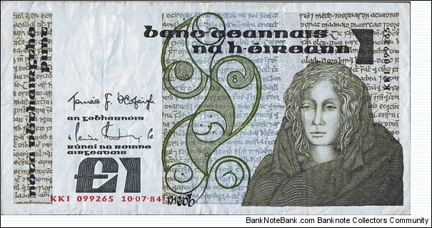 Ireland 1984 1 Pound. Banknote