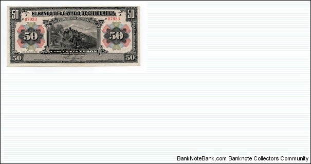 50 PESOS EL BANCO DEL ESTADO DE CHIHUAHUA Banknote
