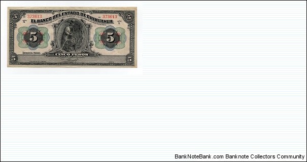 5 PESOS EL BANCO DEL ESTADO DE CHIHUAHUA Banknote